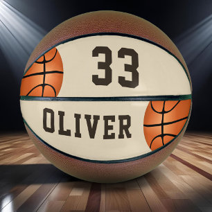 Benutzerdefinierter Basketball mit Spielernamen un