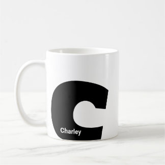 Benutzerdefinierter Becher Monogramm Anfangsbuchst Kaffeetasse