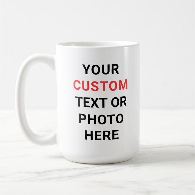 Benutzerdefinierter Becher | Text, Foto, Logo oder Kaffeetasse (Links)