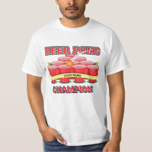 Benutzerdefinierter Beer Pong Champion Cups Pong B T-Shirt