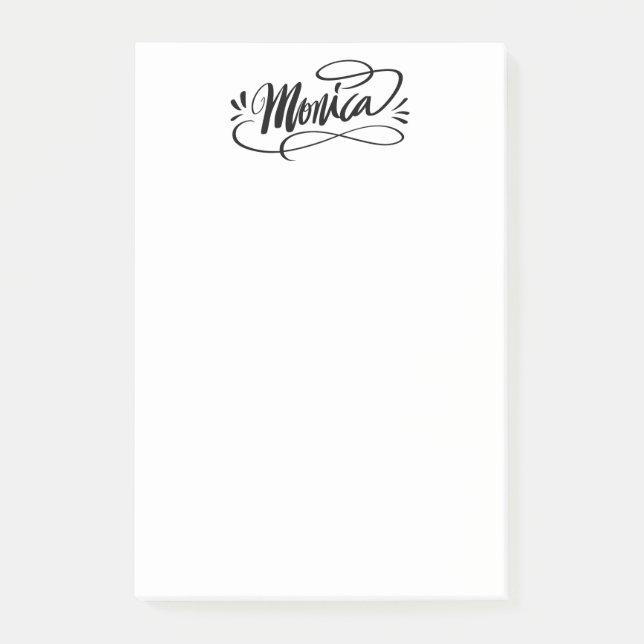 Benutzerdefinierter Beitrag mit dem Namen Monica Post-it Klebezettel (Vorderseite)