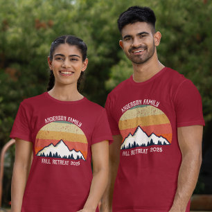 Benutzerdefinierter Bergsonnenuntergang Familienzu T-Shirt