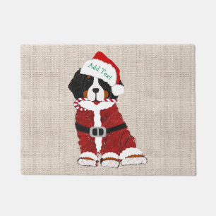 Benutzerdefinierter Berner Sennenhund Santa Pfoten Fußmatte