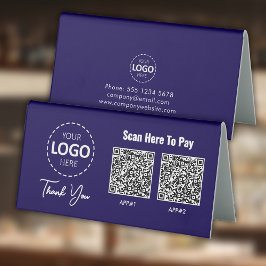 Benutzerdefinierter berührungsloser QR-Code Tischaufsteller