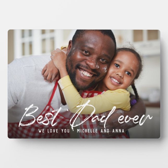Benutzerdefinierter BEST VATER EVER Modernes Foto  Fotoplatte (Vorderseite)