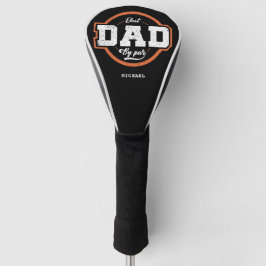 Benutzerdefinierter Best-Vater von Par Black Orang Golf Headcover