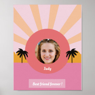 benutzerdefinierter bester Freund für immer Foto m Poster