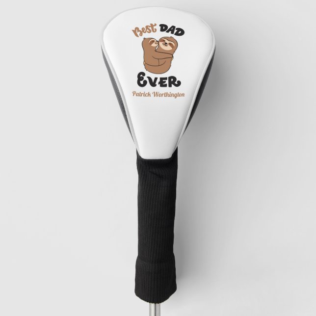 Benutzerdefinierter bester Vater je Niedlicher Fau Golf Headcover (Vorderseite)