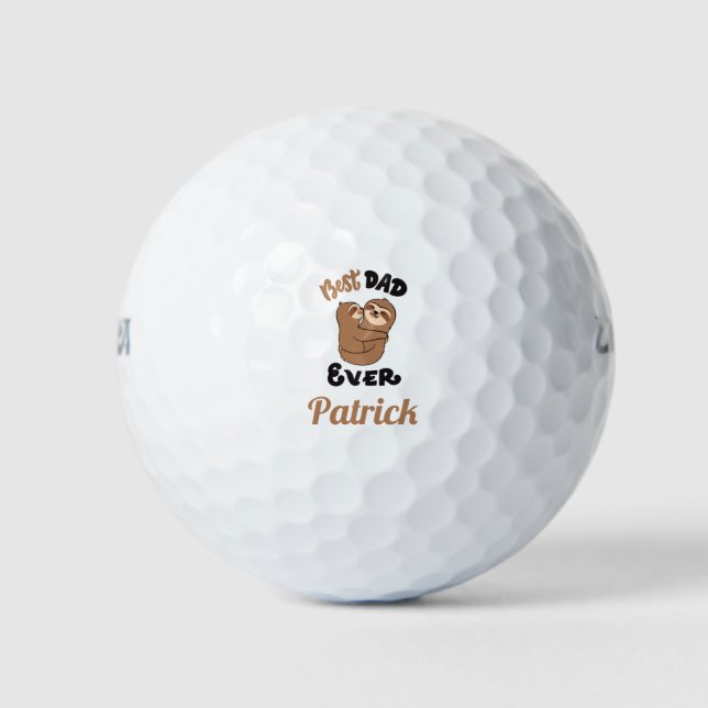 Benutzerdefinierter bester Vater je Niedlicher Fau Golfball (Vorderseite)