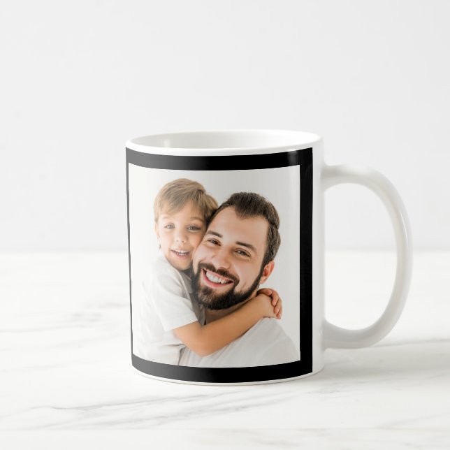 Benutzerdefinierter bester Vater nach Par-Foto Kaffeetasse (Rechts)