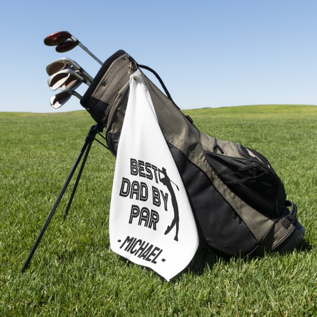 Benutzerdefinierter bester Vater nach Par Golfhandtuch (Gras)