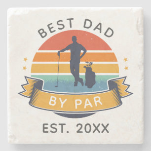 Benutzerdefinierter bester Vater nach Par Golfing  Steinuntersetzer