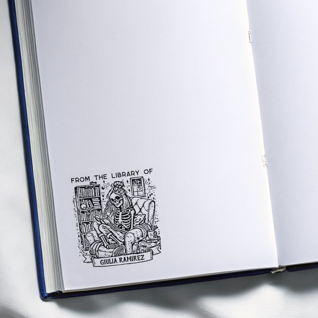 Benutzerdefinierter Bibliothekskull Gummistempel (Von Creator hochgeladen)
