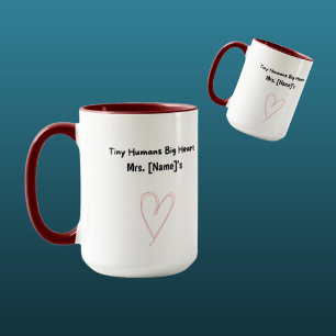 Benutzerdefinierter Big Heart Preschool Lehrer Com Tasse