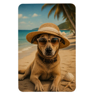 Benutzerdefinierter Bild- und Text-Retro-Strandpos Magnet