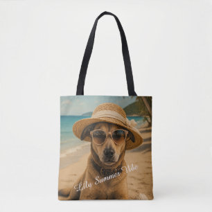 Benutzerdefinierter Bild- und Text-Retro-Strandpos Tasche