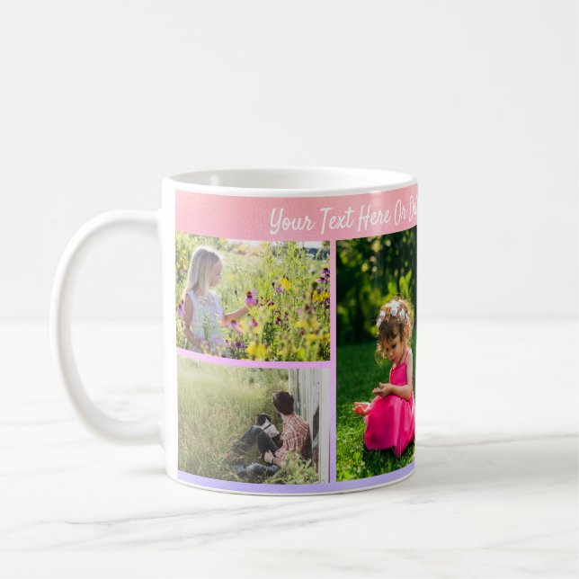 Benutzerdefinierter Bildtext/ Hübsche Imitate rosa Kaffeetasse (Links)
