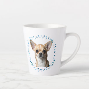 Benutzerdefinierter blauer Chihuahua-Becher mit Fo Milchtasse