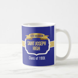Benutzerdefinierter blauer Kaffeebecher zum 50. Kl Kaffeetasse