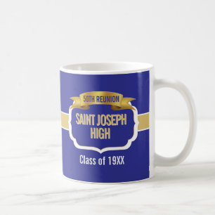 Benutzerdefinierter blauer Kaffeebecher zum 50. Kl Kaffeetasse