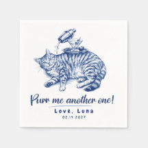 Benutzerdefinierter blauer Tabby-Katzen-Cocktail P