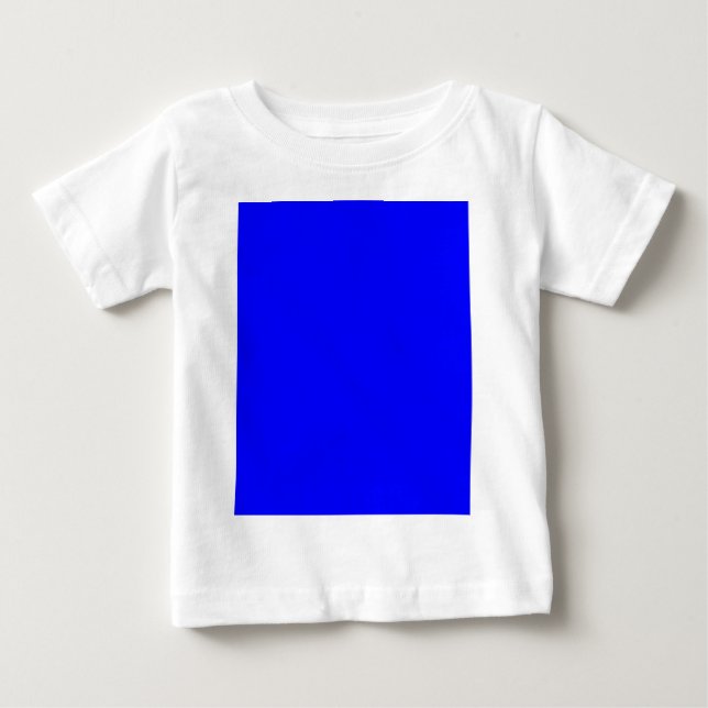 Benutzerdefinierter blaufarbiger Designer Baby T-shirt (Vorderseite)