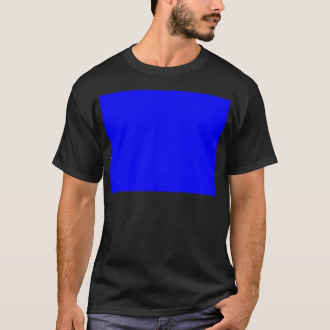 Benutzerdefinierter blaufarbiger Designer T-Shirt (Vorderseite)