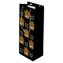 Benutzerdefinierter BLESS IHRES ZUHAUSE-Realtor-Cl Geschenktüte Für Weinflaschen