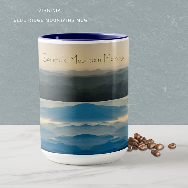 Benutzerdefinierter Blue Ridge Mountains Virginia  Tasse (Von Creator hochgeladen)