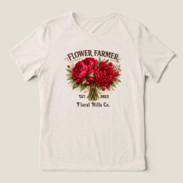 Benutzerdefinierter Blumenbauer Florales Geschäft Tri-Blend Shirt