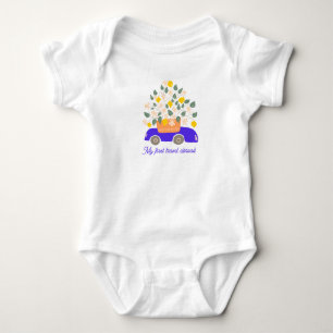 Benutzerdefinierter Bodysuit für die erste Reise e Baby Strampler