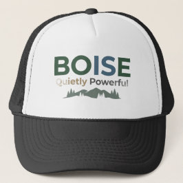Benutzerdefinierter Boise-Leder-Patch-Trucker-Hut Truckerkappe
