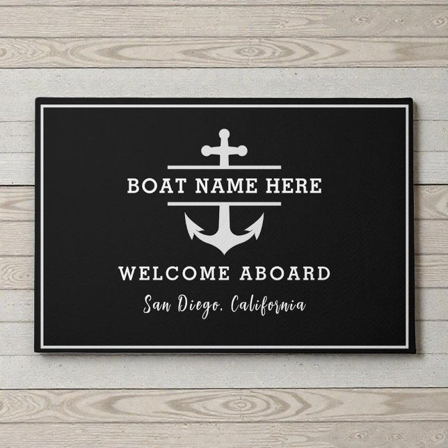 Benutzerdefinierter Bootname Anker Nautilus Willko Fußmatte (Von Creator hochgeladen)