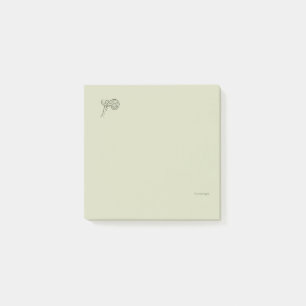 Benutzerdefinierter Botanischer Dark Academia Farn Post-it Klebezettel