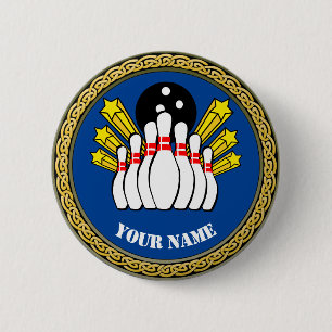 Benutzerdefinierter Bowling - Name hinzufügen - Bl Button
