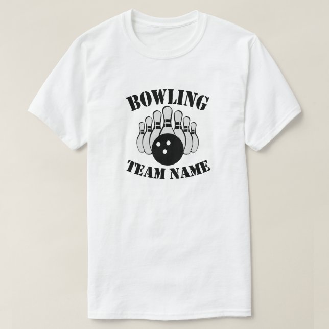Benutzerdefinierter Bowling Team T - Shirt (Design vorne)