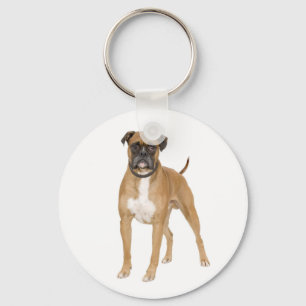 Benutzerdefinierter Boxer Welpen-Hund-Liebe-Schlü Schlüsselanhänger