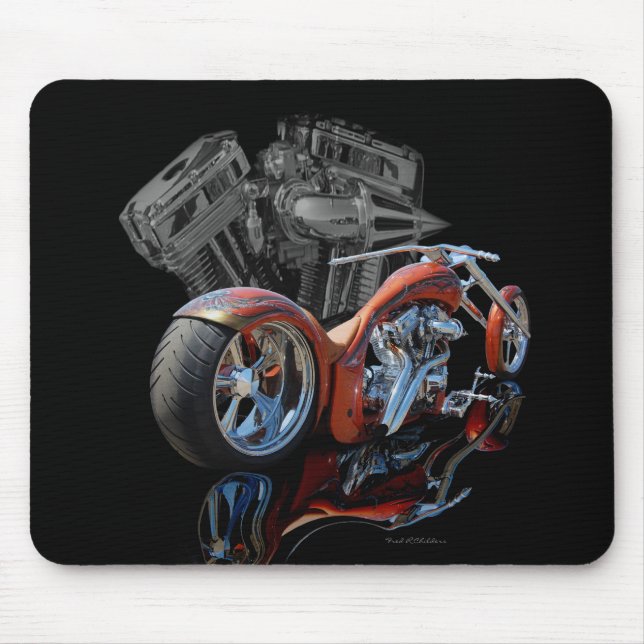 Benutzerdefinierter brauner Chopper Mousepad (Vorne)