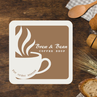Benutzerdefinierter brauner quadratischer Aufklebe Aufkleber