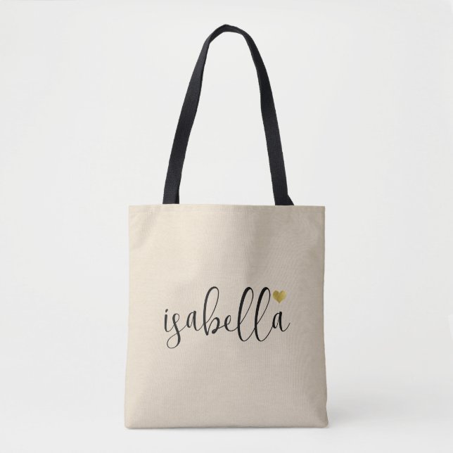 Benutzerdefinierter Brautjungfer-Script-Name  Tasche (Vorderseite)