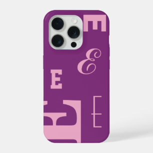 Benutzerdefinierter Buchstabe, Farbige Pop-Monogra iPhone 15 Pro Hülle