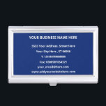 Benutzerdefinierter Business Card-Fall mit eigenem Visitenkarten Dose<br><div class="desc">Benutzerdefinierte Farben und Schriftart Personalisierte Full Contact Informationen Beruflich Moderne Visitenkarten Fälle - Fügen Sie Ihren Firmennamen hinzu - Firma / Anschrift / Telefon / Fax / E-Mail und Website - Kontaktinformationen - Wählen / Ihren bevorzugten Hintergrund hinzufügen / Text / Schriftart Farben - Verkleinern, verschieben oder entfernen und hinzufügen...</div>