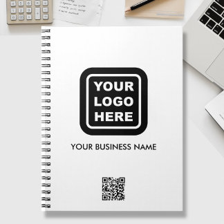Benutzerdefinierter Business-Logo-QR-Code-Text Wer Notizblock
