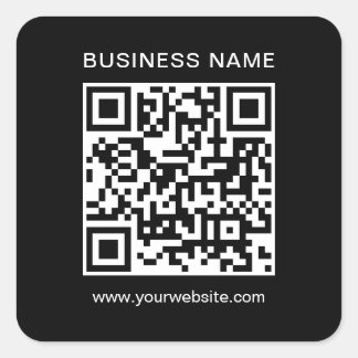 Benutzerdefinierter Business QR Code für moderne V Quadratischer Aufkleber