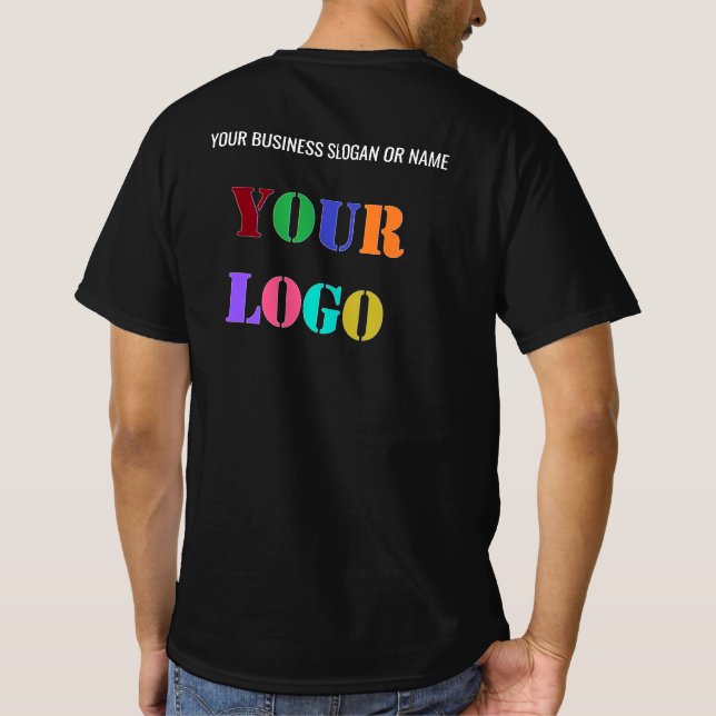 Benutzerdefinierter Business-T - Shirt mit Ihrem L (Rückseite)