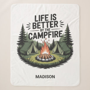 Benutzerdefinierter Camping-Text Sherpadecke