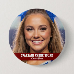 Benutzerdefinierter Cheerleader-Foto-Button Spirit Button