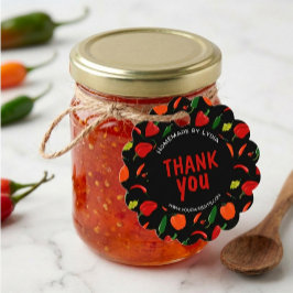 Benutzerdefinierter Chili-Pfeffer Danke Gescheibte Geschenkanhänger