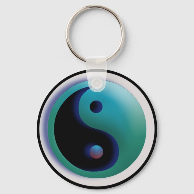 Benutzerdefinierter Color-YingYang-Schlüsselanhäng Schlüsselanhänger (Vorderseite)