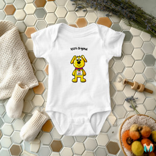 Benutzerdefinierter cooler Hund mit Namen und Tele Baby Strampler